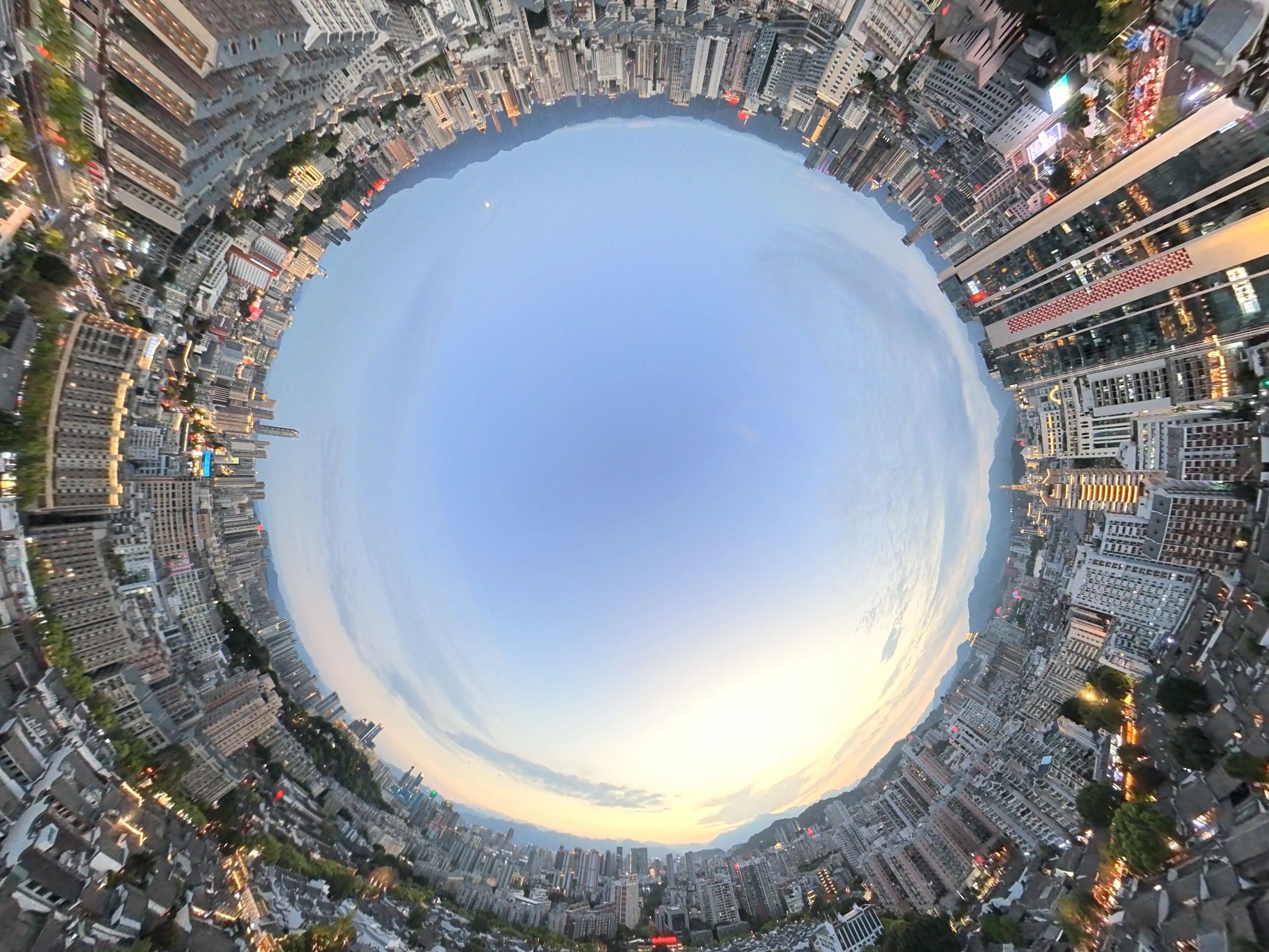 Vue panoramique immersive pour expérience 360